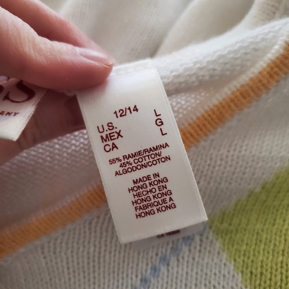 Vintage Argyle Y2k Spring Sweater Size Large - Picture 5 of 11